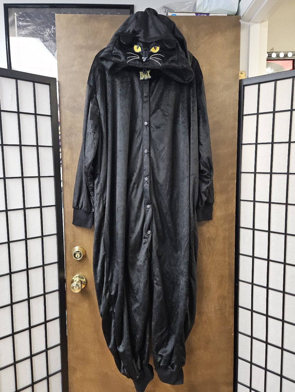 Black Cat Hocus Pocus Onesie Costume Binx The Cat Sz 1XL